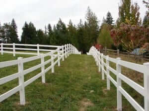 vinyl fence iron bar fence